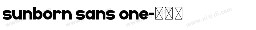 sunborn sans one字体转换
